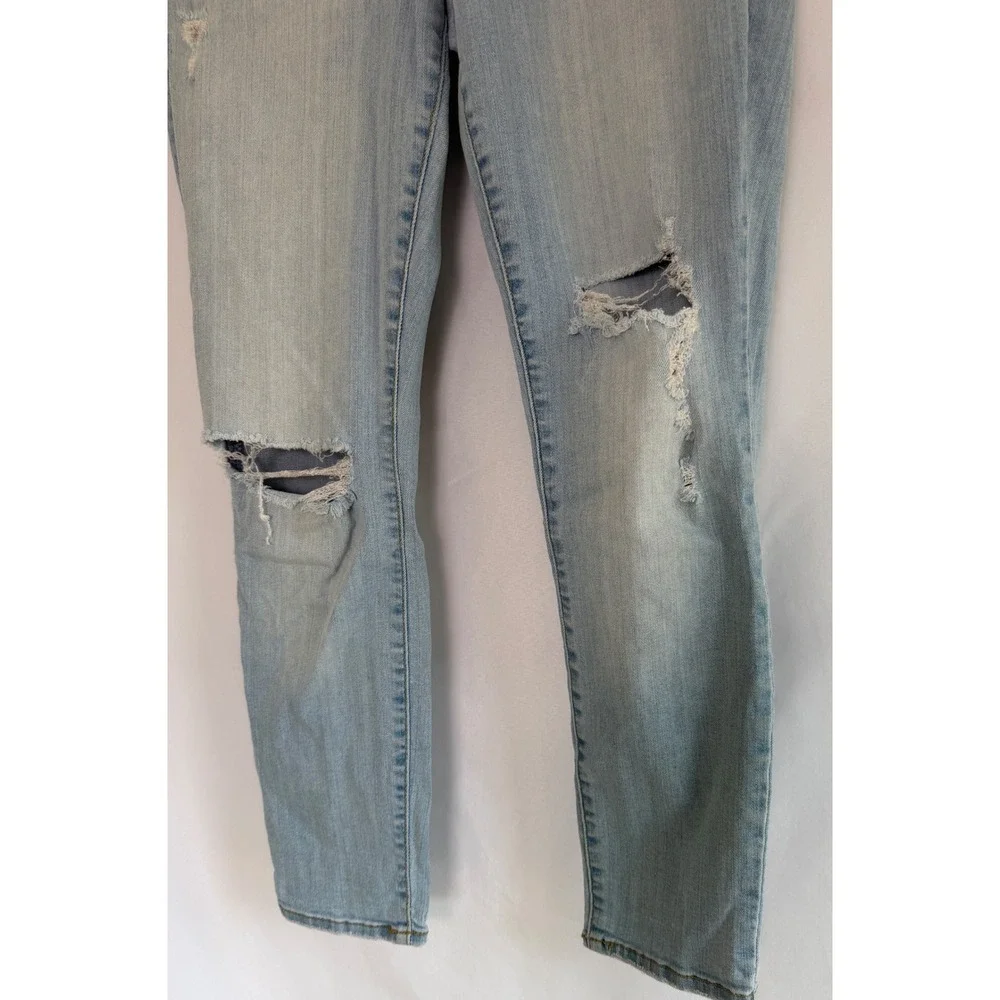 Universal Thread Womens Mid Rise Curvy Skinny Jeans Light Wash Ripped Size 8/29S